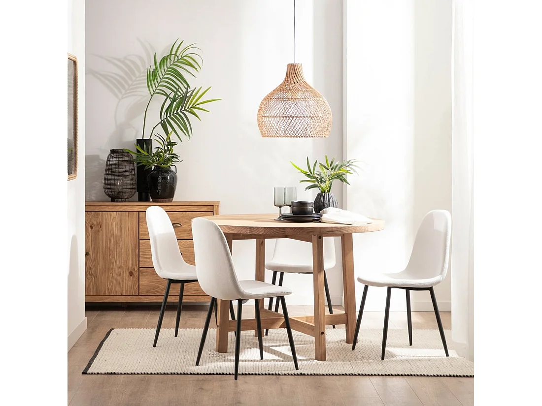 Silla de comedor de Micropana Blanco roto 84 x 44- Elia