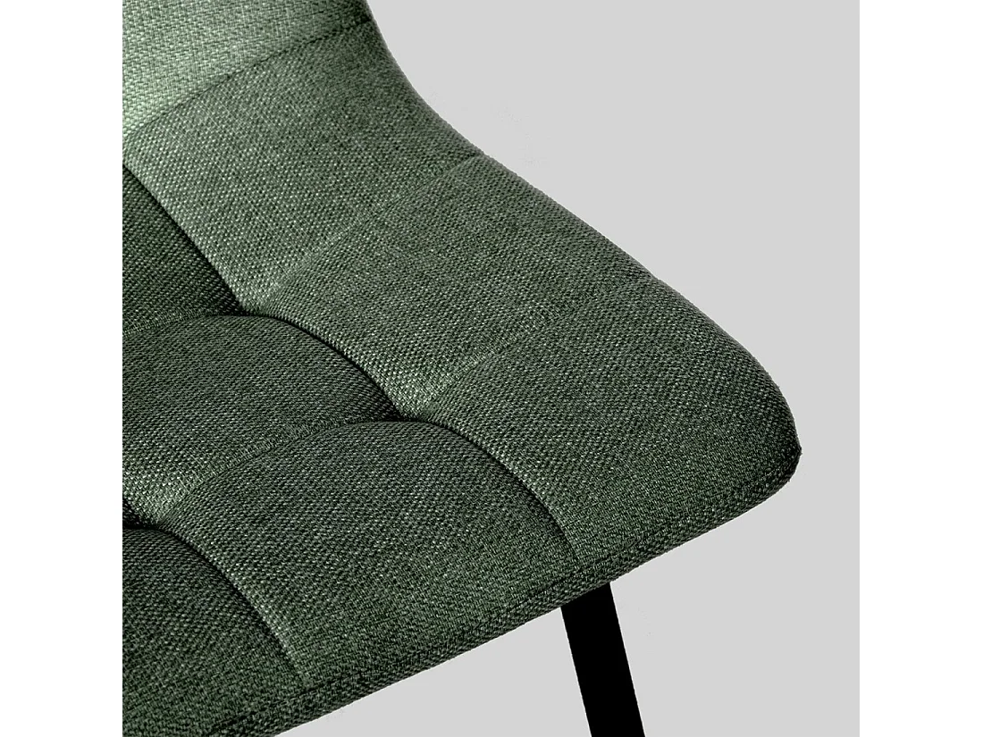 Chaise de salle à manger en tissu vert foncé 45x86 cm-Ailan