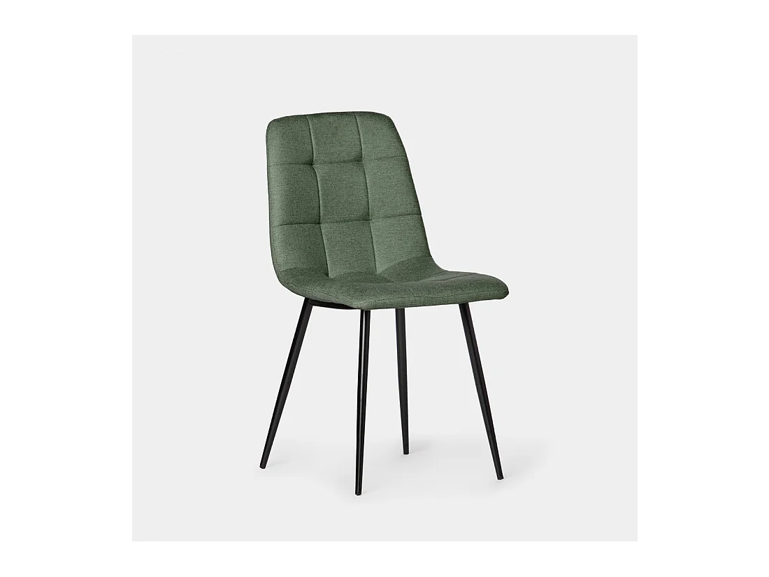 Chaise de salle à manger en polyester vert 45x86 cm-Ailan