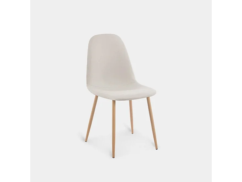 Silla de comedor de Polipiel Beige 84 x 44- Elia