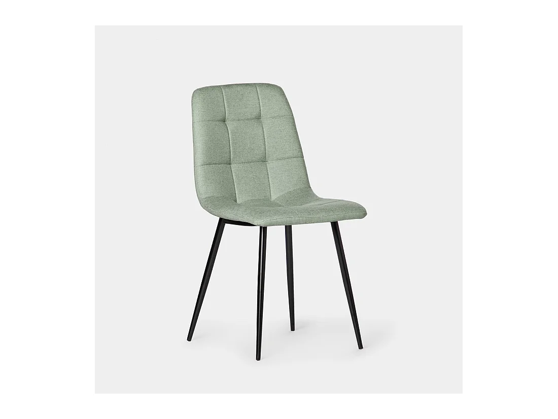 Chaise de salle à manger en polyester menthe 45x86 cm-Ailan