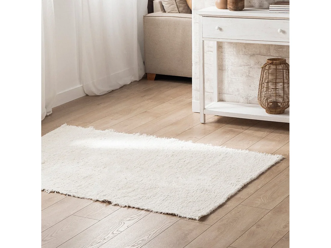 Tapis en tissu beige 120x0 cm-Koto