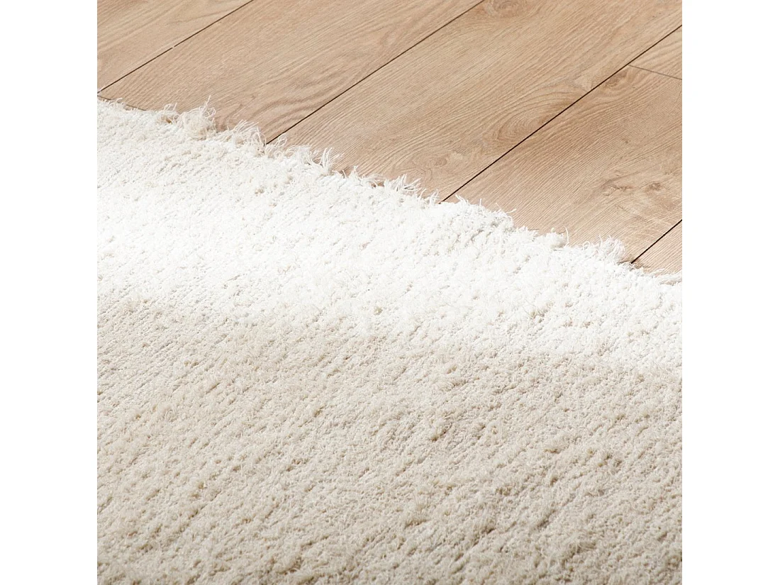 Tapis en tissu beige 120x0 cm-Koto