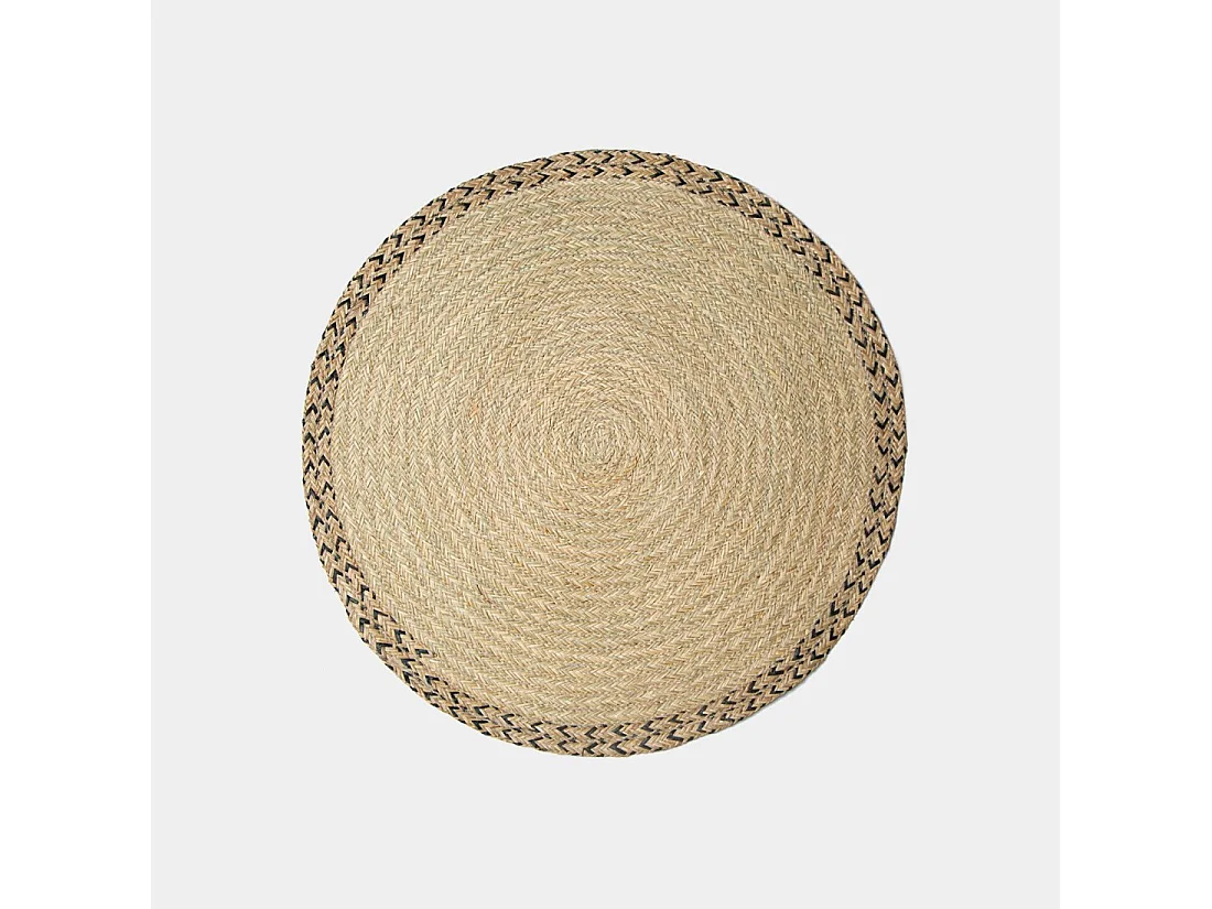 Tapis en rotin naturel 140x0 cm-Less