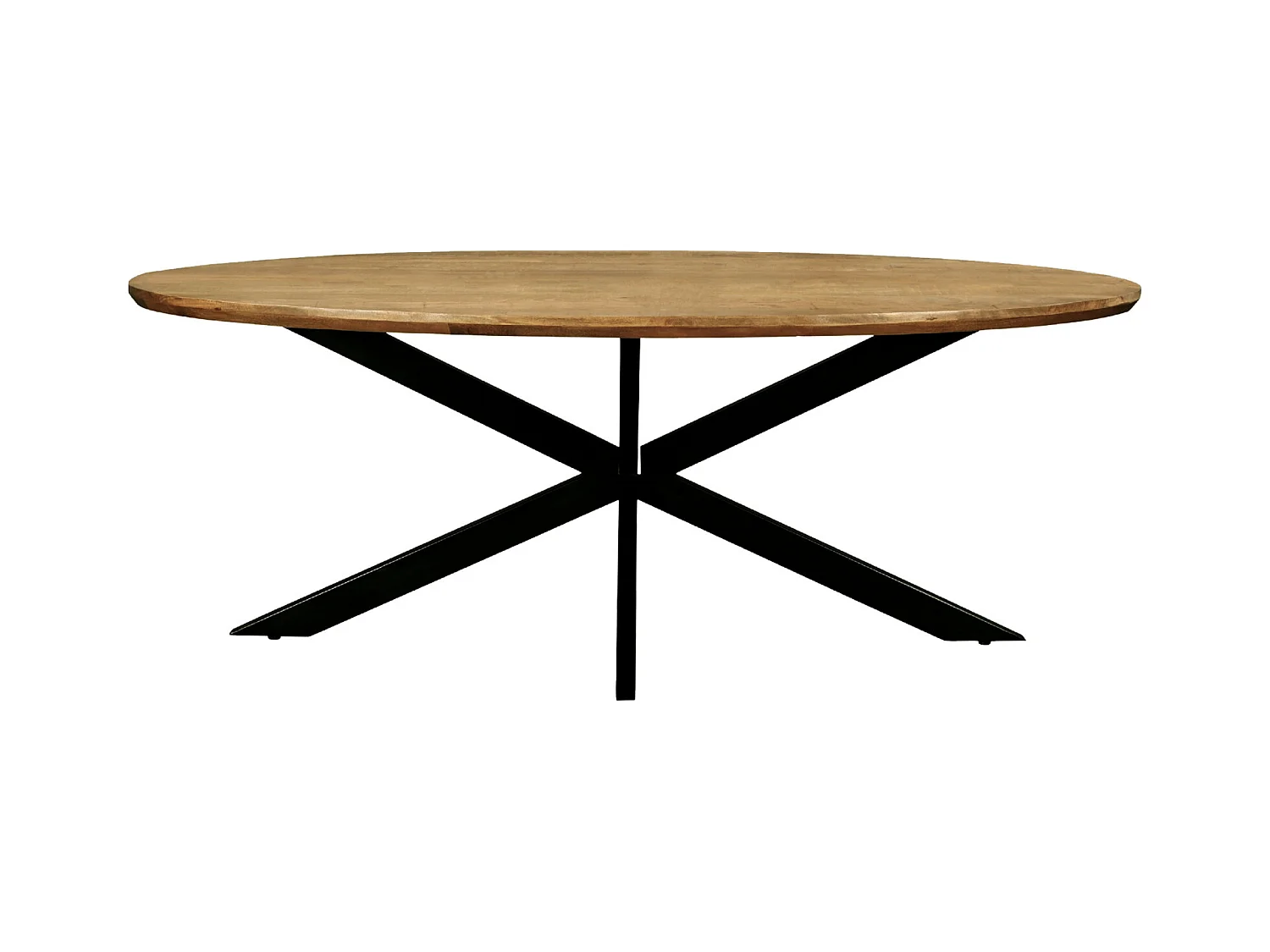 MACY-Mesa de comedor ovalada 8/10 personas 210cm  madera