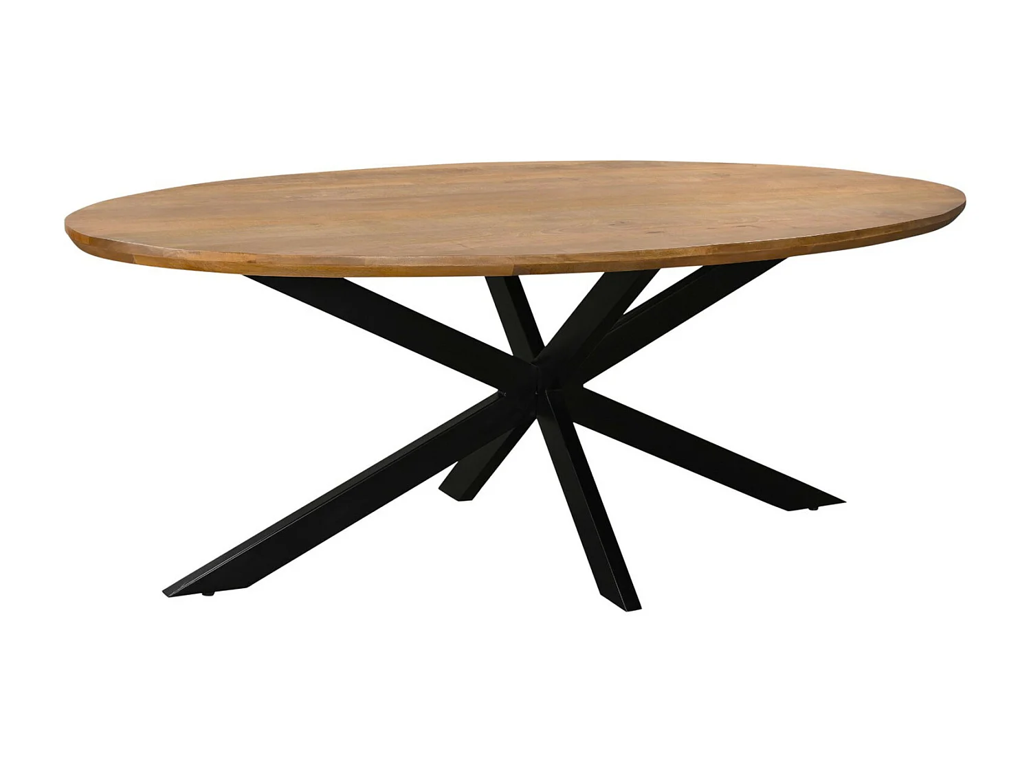 MACY-Table à manger ovale 10 personnes 240 cm en bois massif