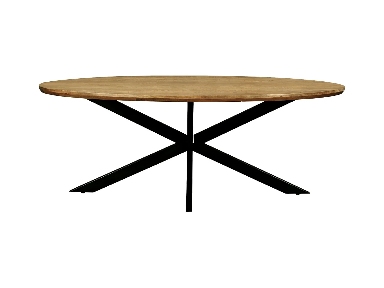 MACY-Mesa de comedor ovalada 10 personas 240cm  madera