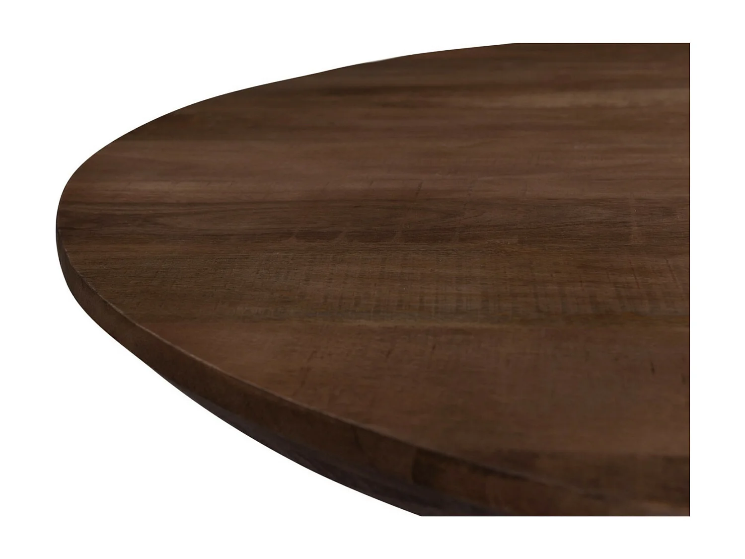 MACY-Table à manger ovale 10 personnes 240 cm en bois massif brun
