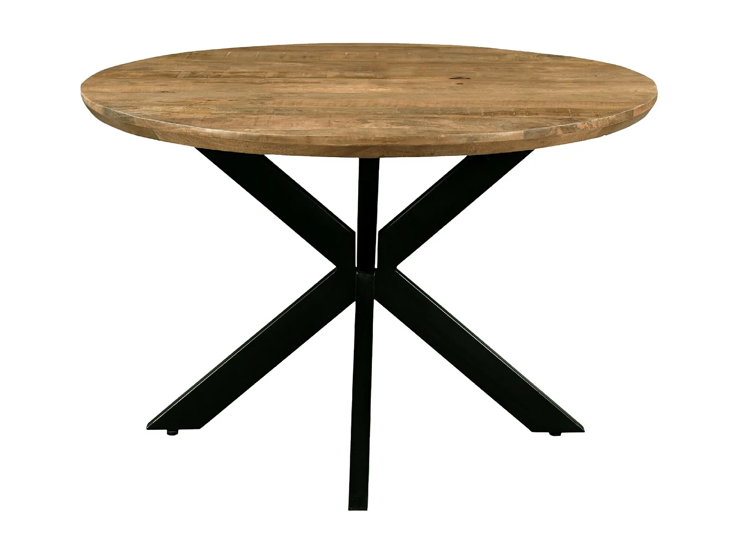MACY-Table à manger Ronde 6 personnes 150 cm en bois massif