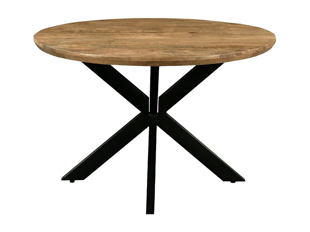 MACY-Table à manger Ronde 6 personnes 150 cm en bois massif