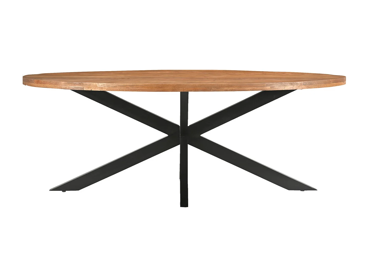 BARI-Mesa de comedor ovalada 8/10 personas 210 cm de madera