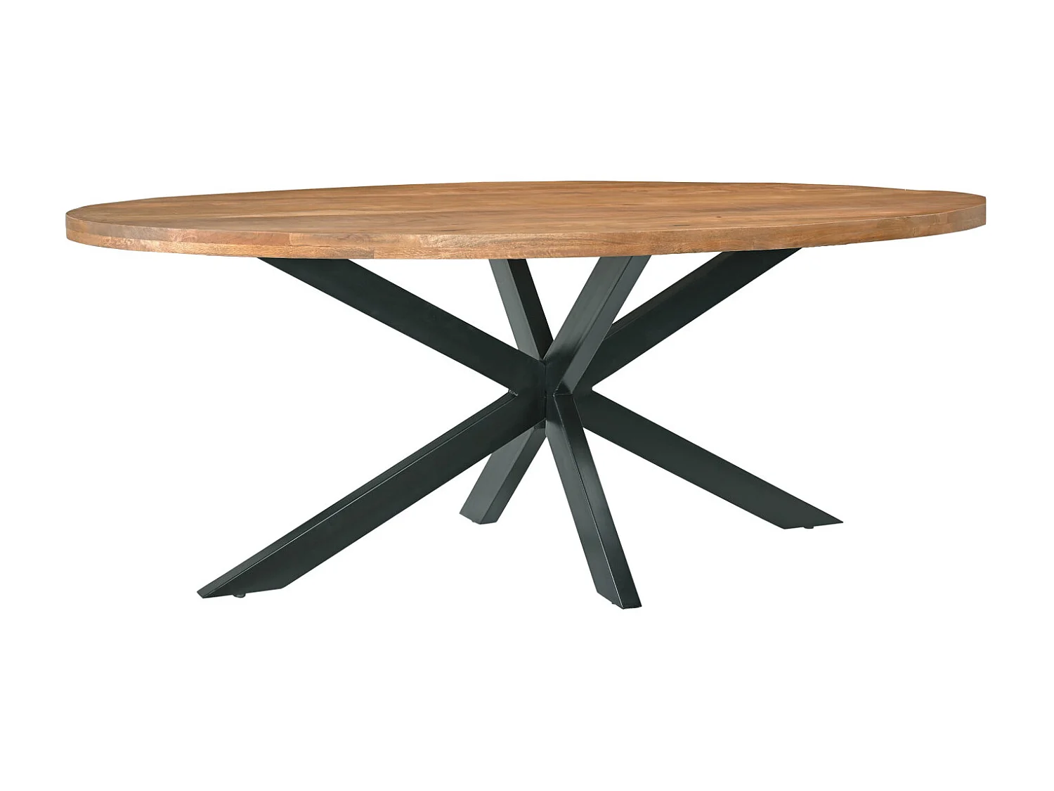 BARI-Mesa de comedor ovalada 8/10 personas 210 cm de madera