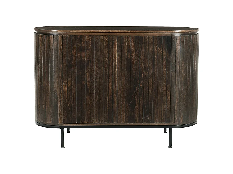 MENTON-Buffet 115 cm en bois massif brun