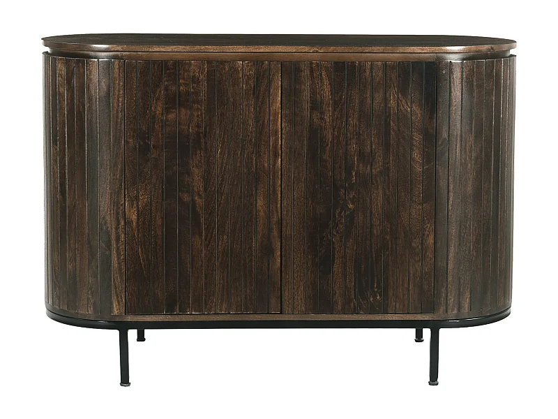 MENTON-Buffet 115 cm en bois massif brun