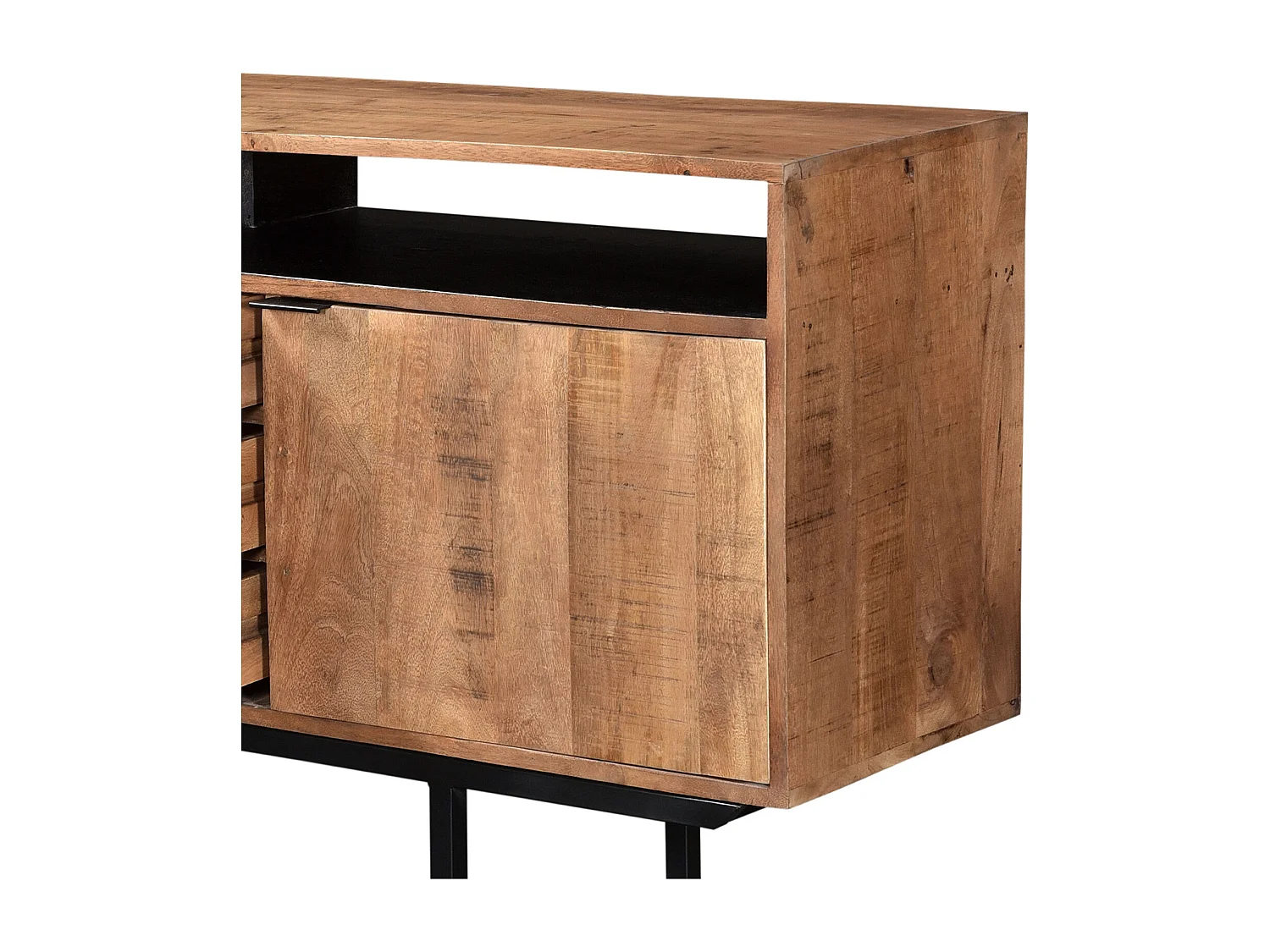 BILBAO-Aparador de 150 cm en madera maciza y metal