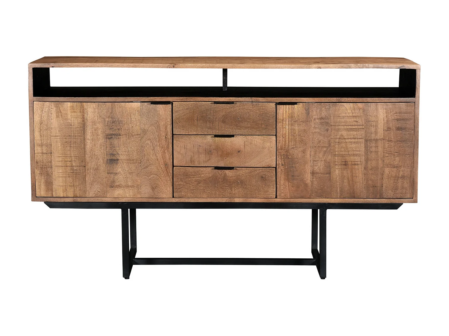 BILBAO-Aparador de 150 cm en madera maciza y metal