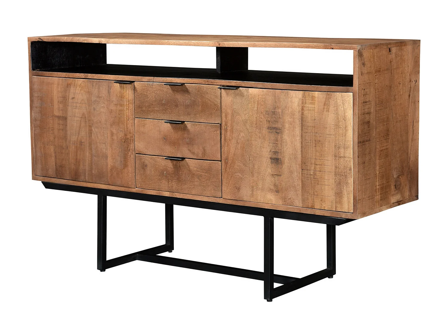 BILBAO-Aparador de 150 cm en madera maciza y metal