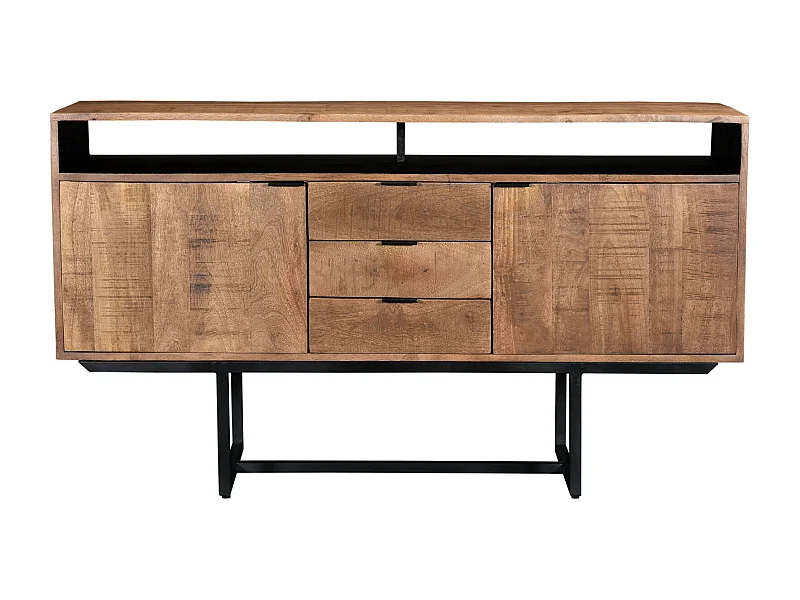 BILBAO-Aparador de 150 cm en madera maciza y metal