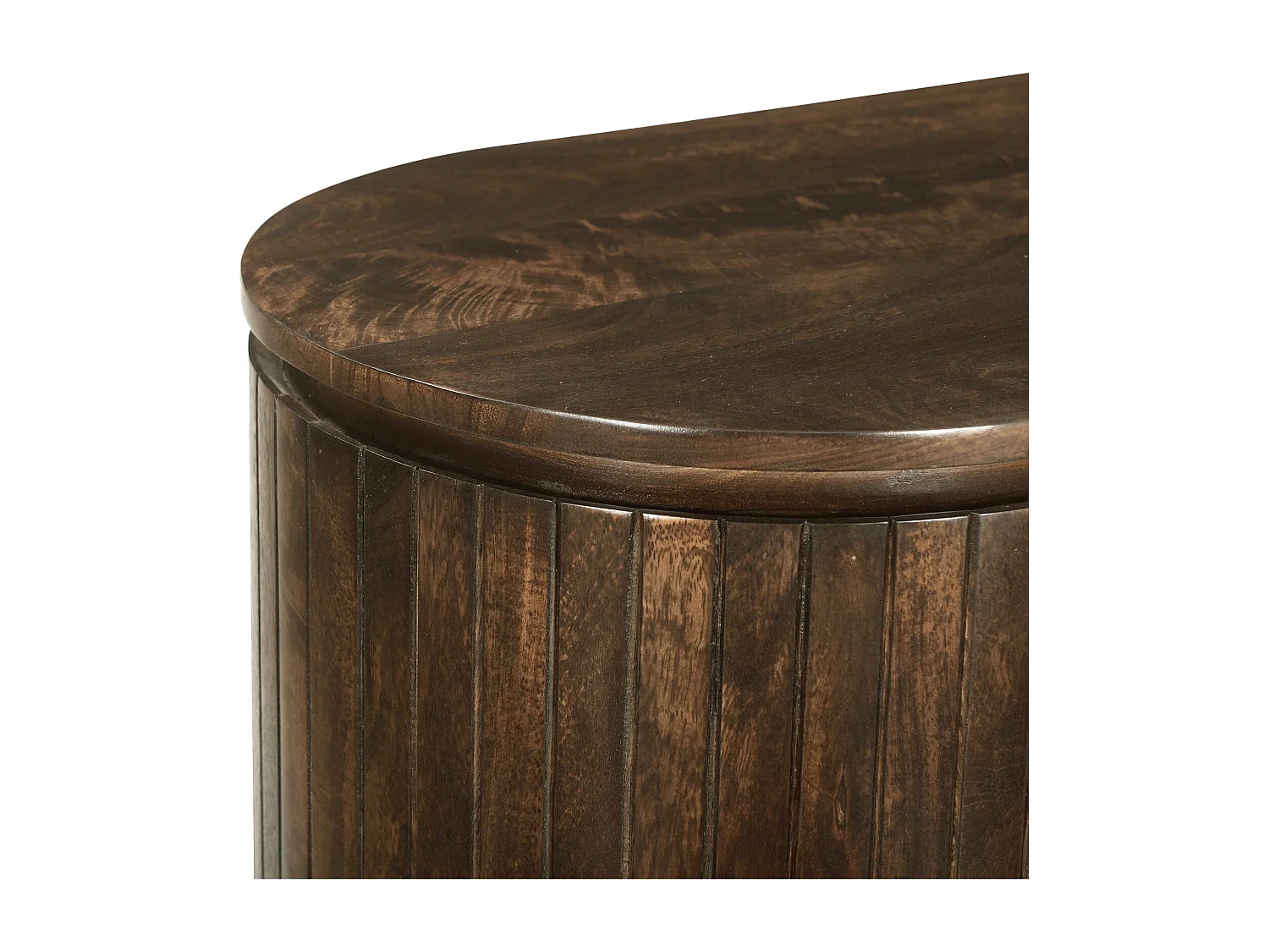 MENTON-Aparador de 180 cm en madera maciza marrón