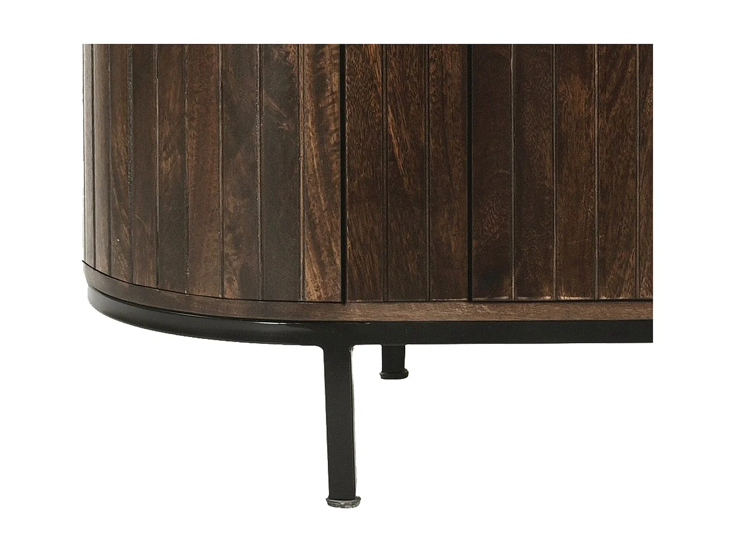 MENTON-Aparador de 180 cm en madera maciza marrón