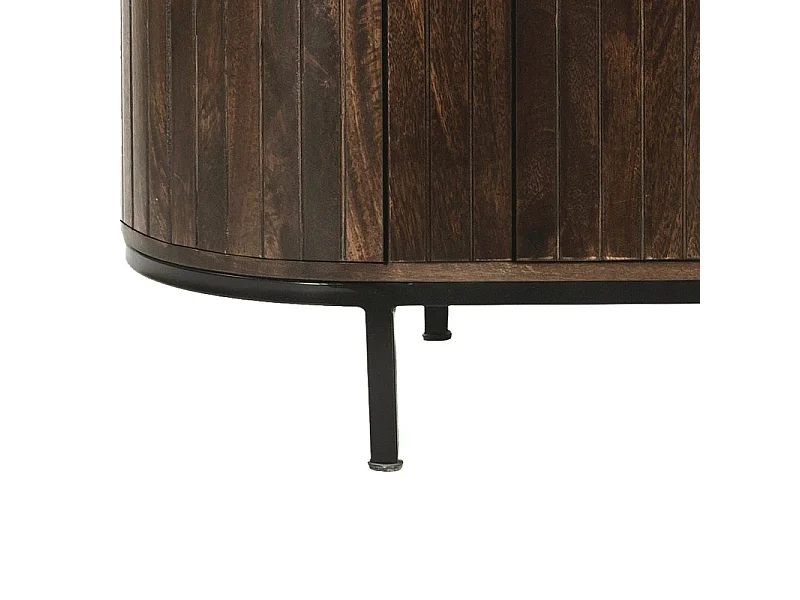 MENTON-Buffet 180 cm en bois massif brun