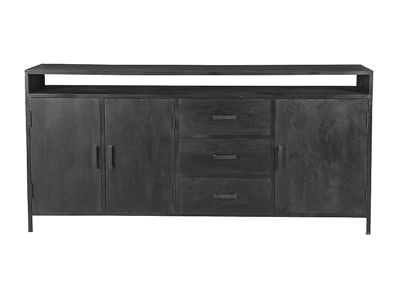 UZES-Aparador de 180 cm en madera maciza y metal