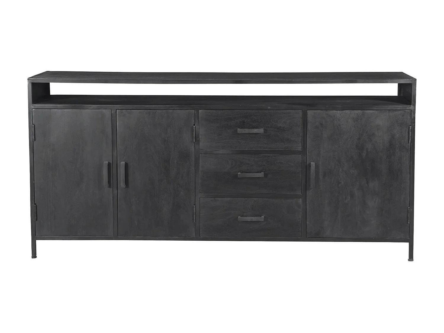 UZES-Aparador de 180 cm en madera maciza y metal