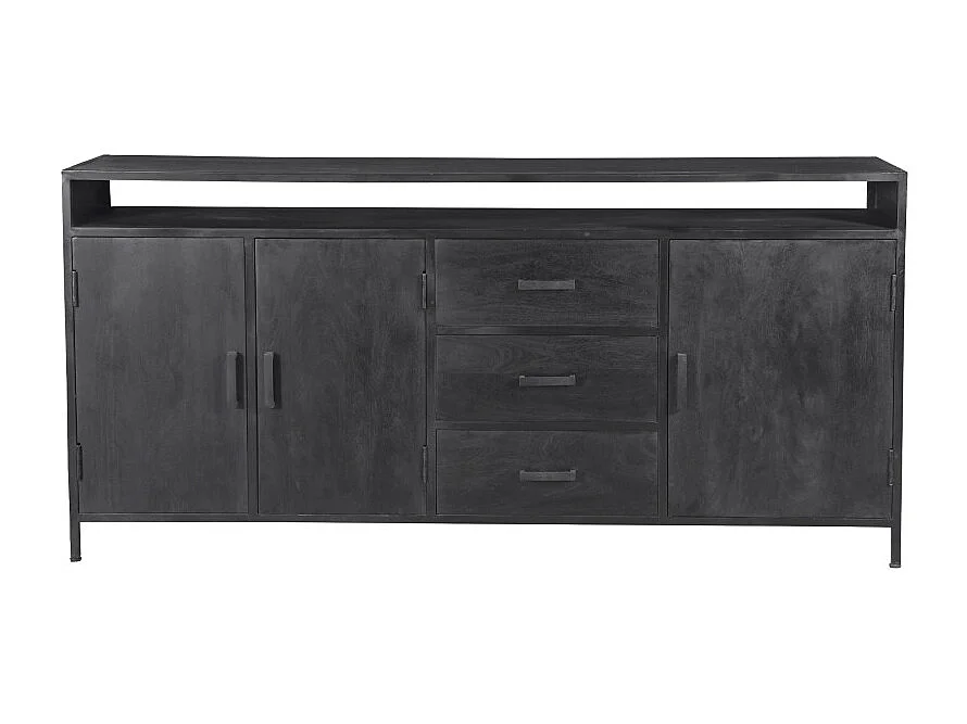 UZES-Buffet 180 cm en bois massif et métal