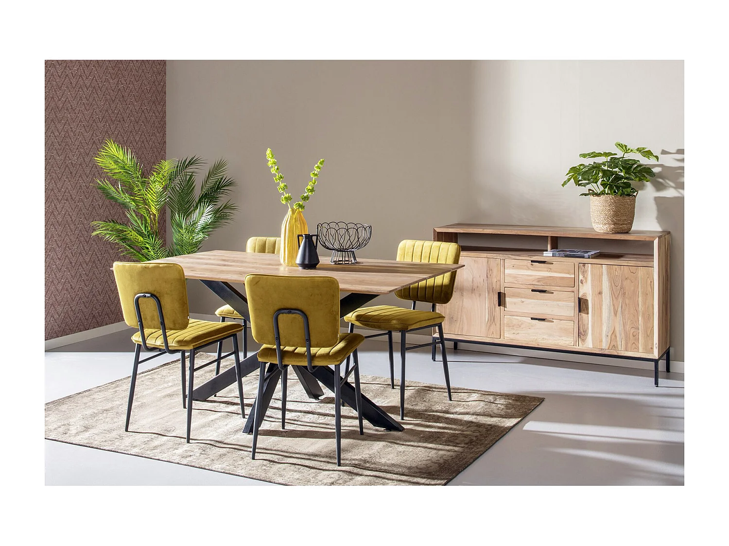 URBAN-Buffet 140 cm en bois massif
