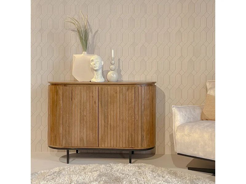 MENTON-Buffet 115 cm en bois massif