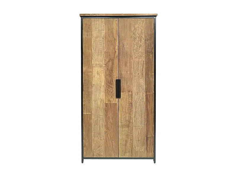 KKOPEN-Armario de almacenamiento 2 puertas en teca reciclada