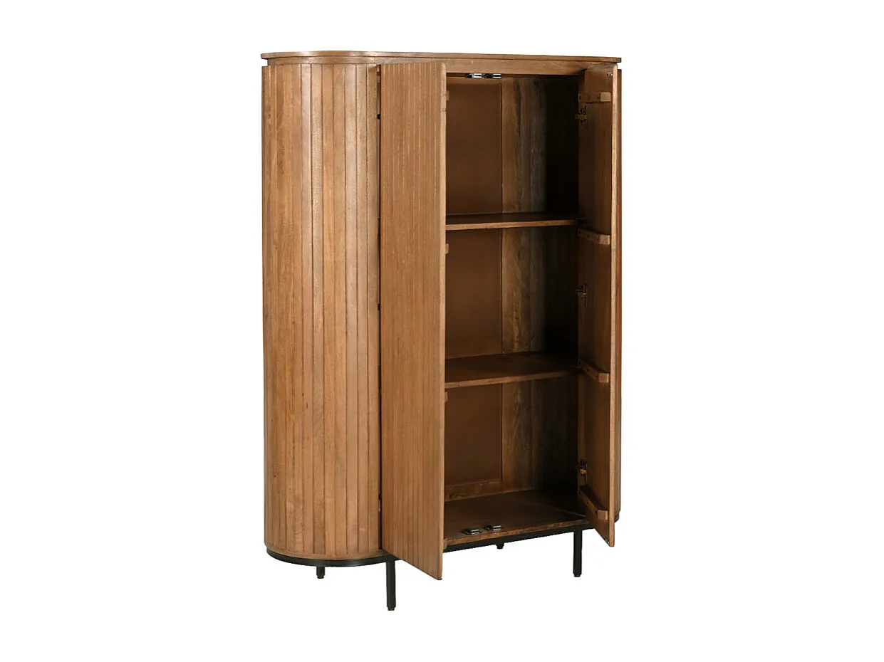 MENTON-Buffet Haut 115 cm en bois massif