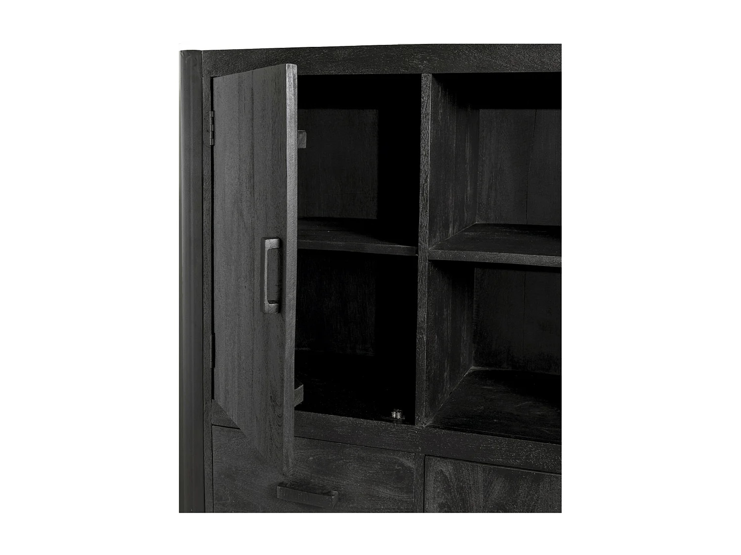 LUZ-Buffet haut en bois massif et métal