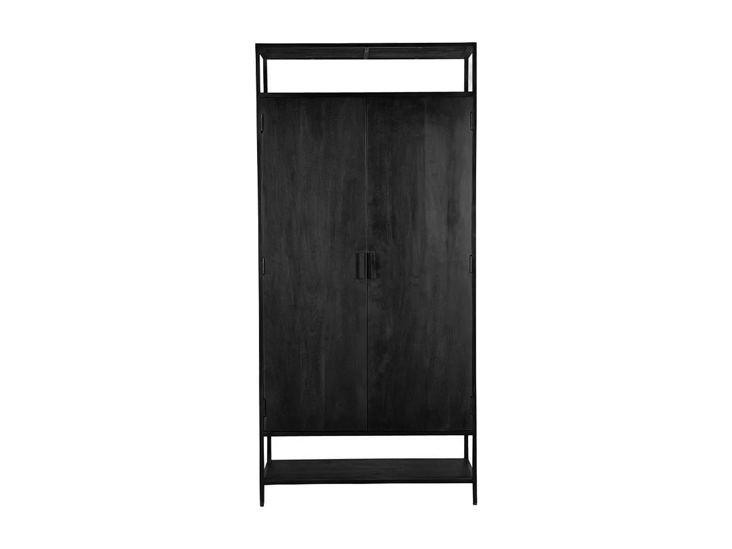 UZES-Rangement haut 2 portes en bois massif et métal