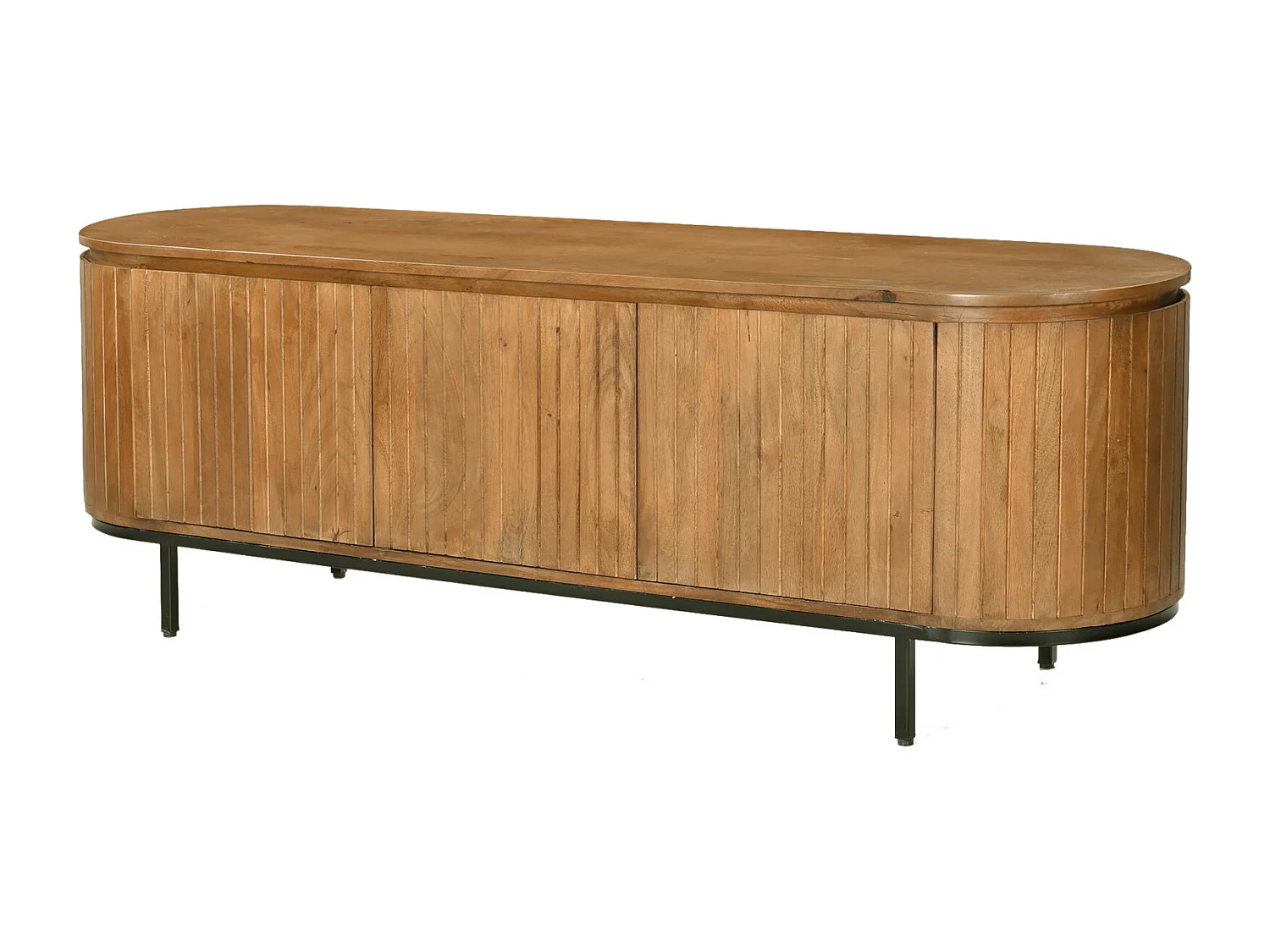 MENTON-Mueble de TV de madera maciza de 170 cm