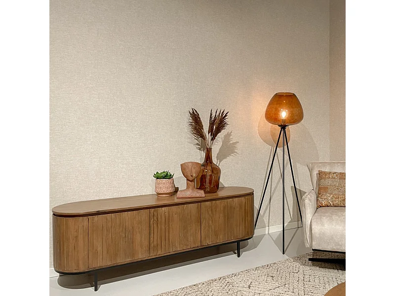 MENTON-Mobile porta TV in legno massello da 170 cm