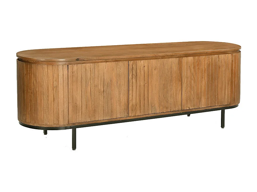 MENTON-Mobile porta TV in legno massello da 170 cm