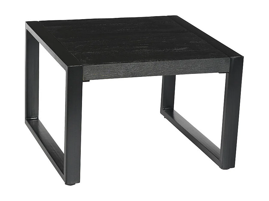 LUZ-Table basse carrée bois massif noir