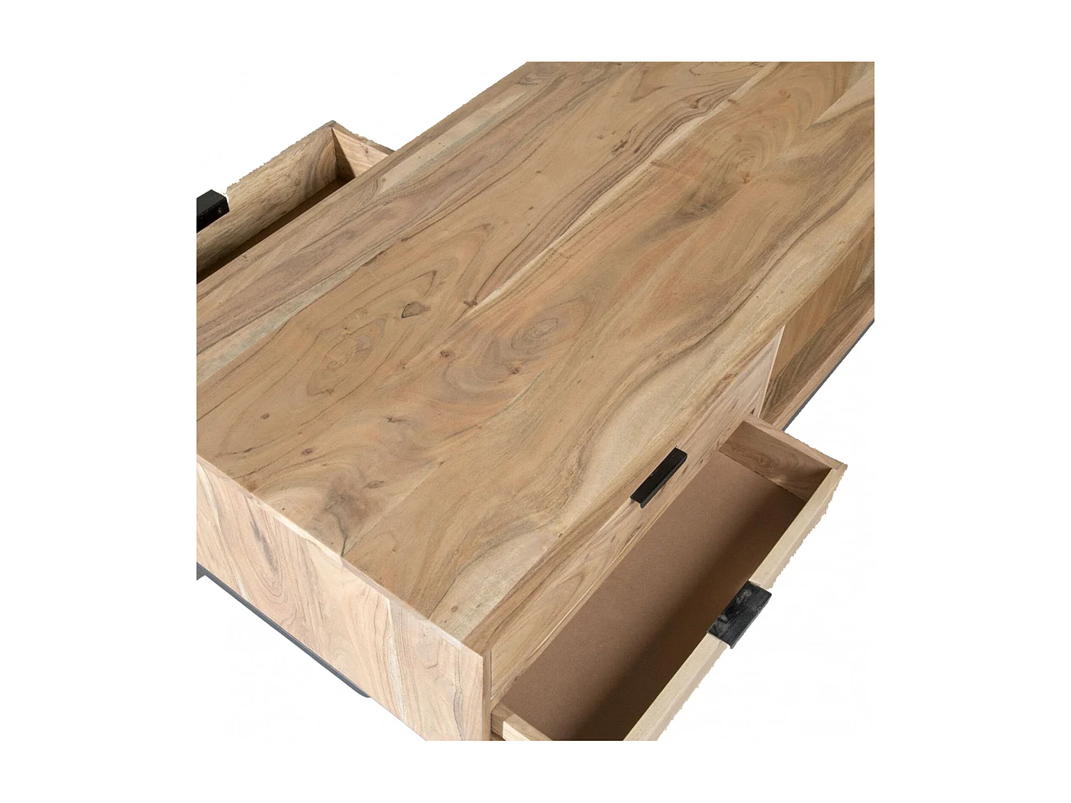 URBAN-Table basse 2 tiroirs en bois massif