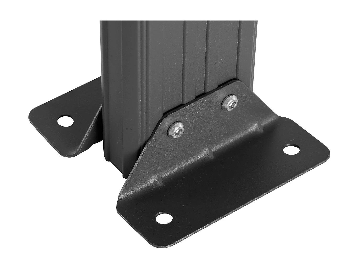 Carport pergola double autoportant en aluminium - 2 voitures - 30 m² - Gris anthracite - BARESA