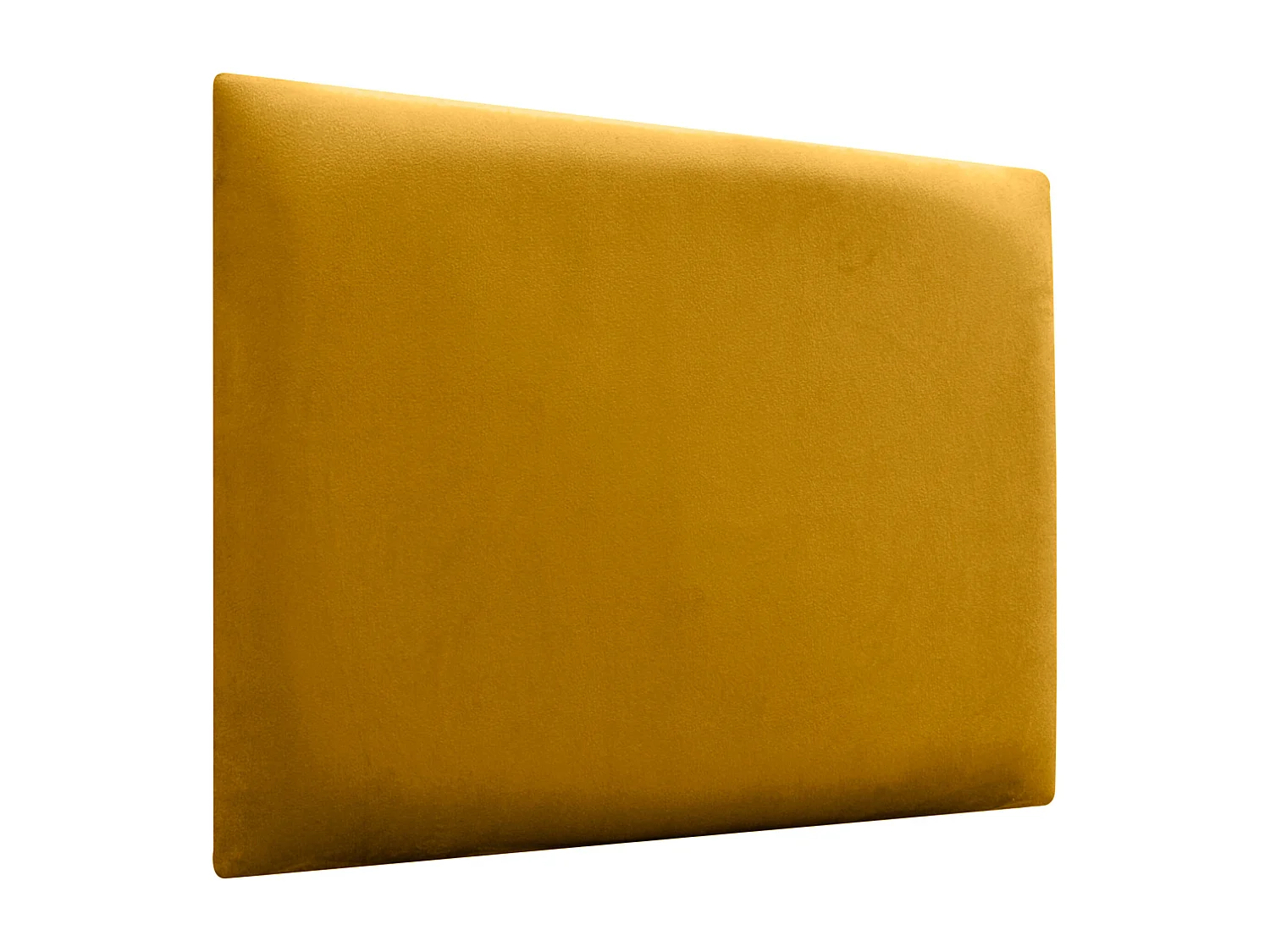 DHOME Tête delit Tapissée en velours de qualité supérieure composée de panneaux autocollants interchangeables pour chambre  (moutarde, 180 cm)