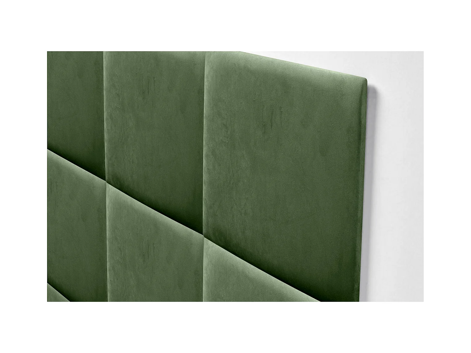 DHOME Premium fluwelen gestoffeerd hoofdeinde samengesteld uit verwisselbare zelfklevende panelen Luxe slaapkamer opgevuld (Jungle Green, 110cm)