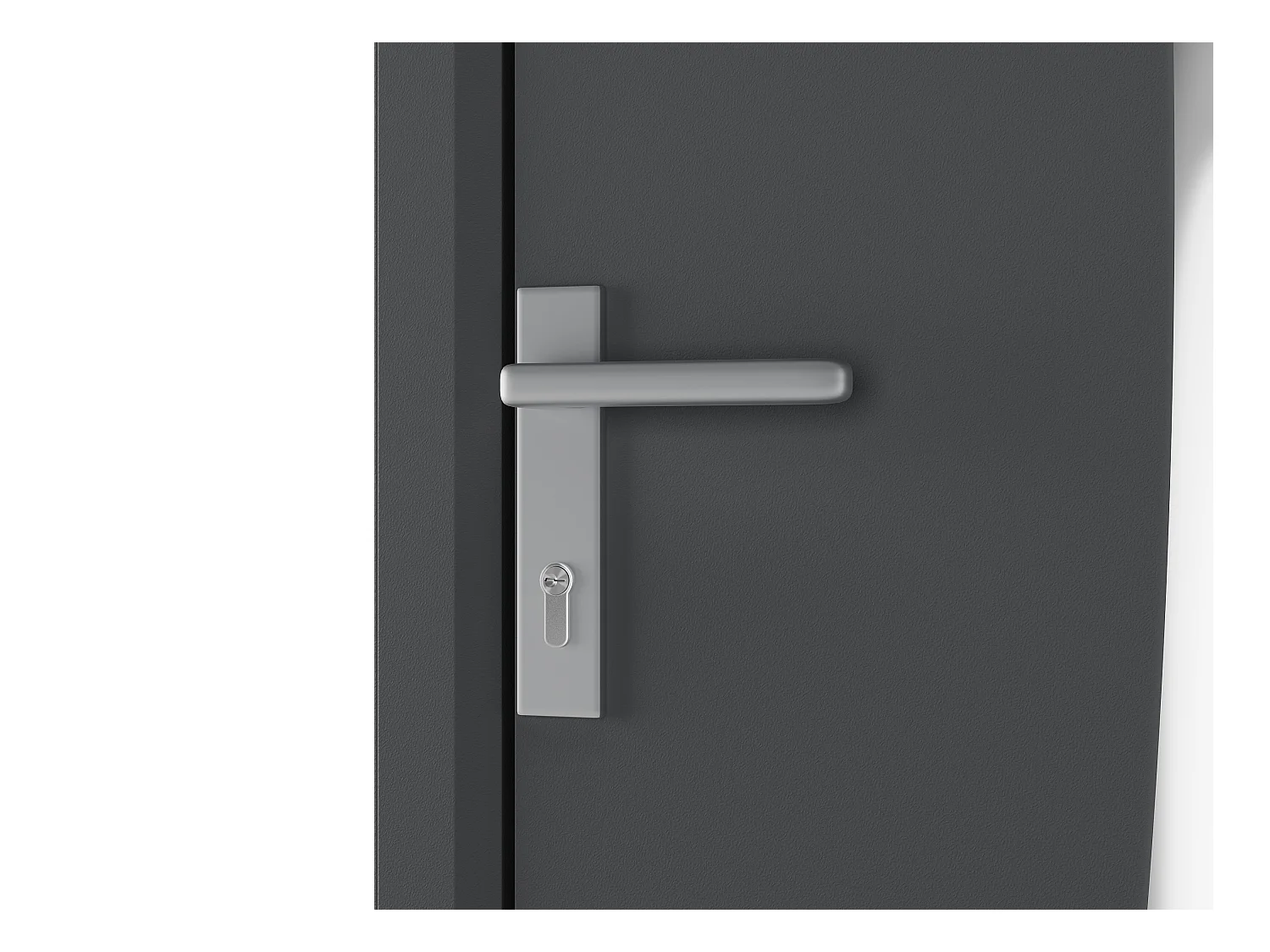 Porta de entrada em alumínio A218 x C96 cm antracite, abertura direita - DATELO