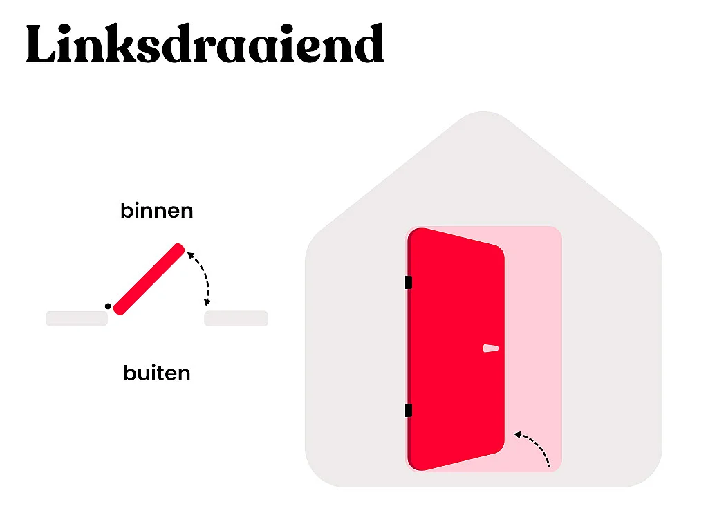 Voordeur van aluminium H218 x L96 cm, antraciet - Links openslaand - AMARES