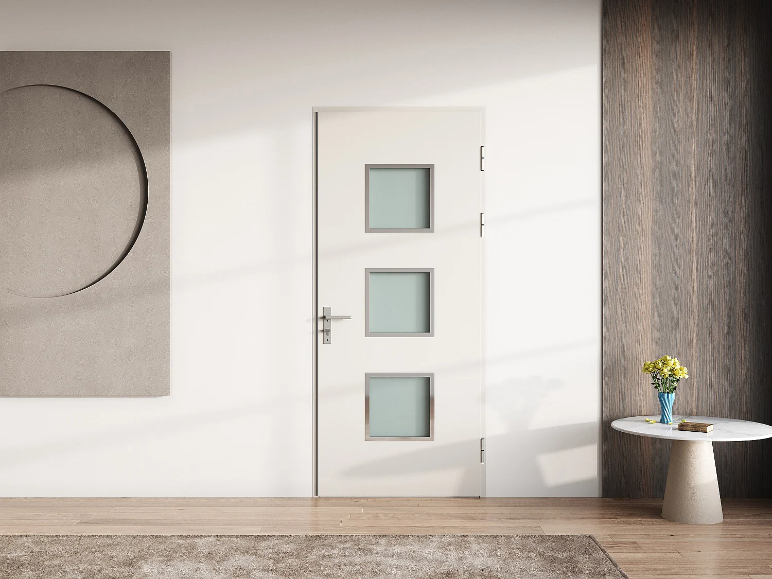 Porte d'entrée en aluminium H218 x L96 cm anthracite - poussant gauche - ROSILVA
