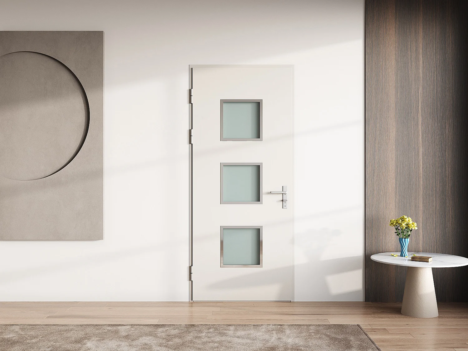 Porte d'entrée en aluminium H218 x L96 cm anthracite - poussant droit - ROSILVA