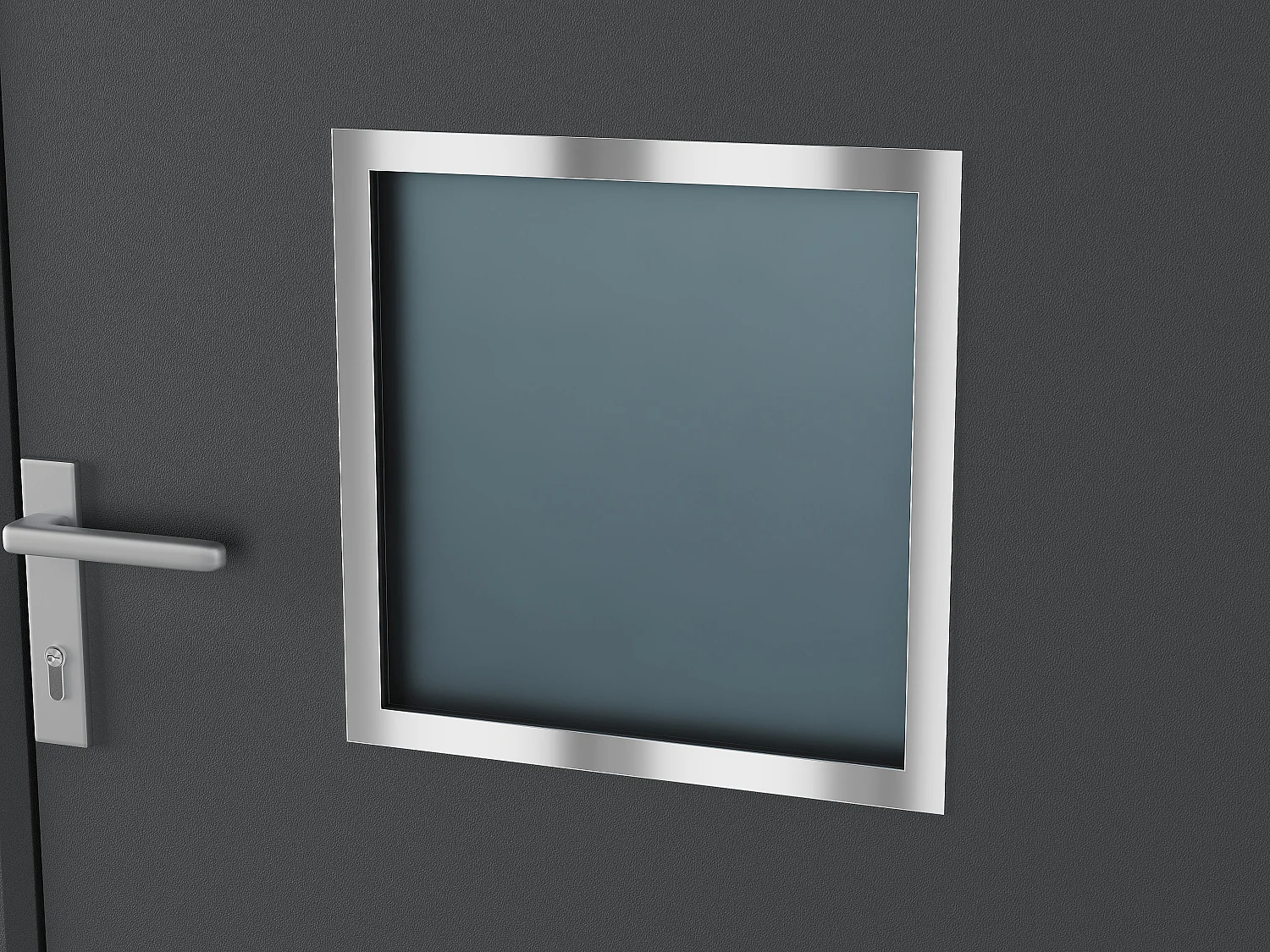 Eingangstür mit Türanschlag rechts - 218 x 96 cm - Aluminium - Anthrazit - ROSILVA