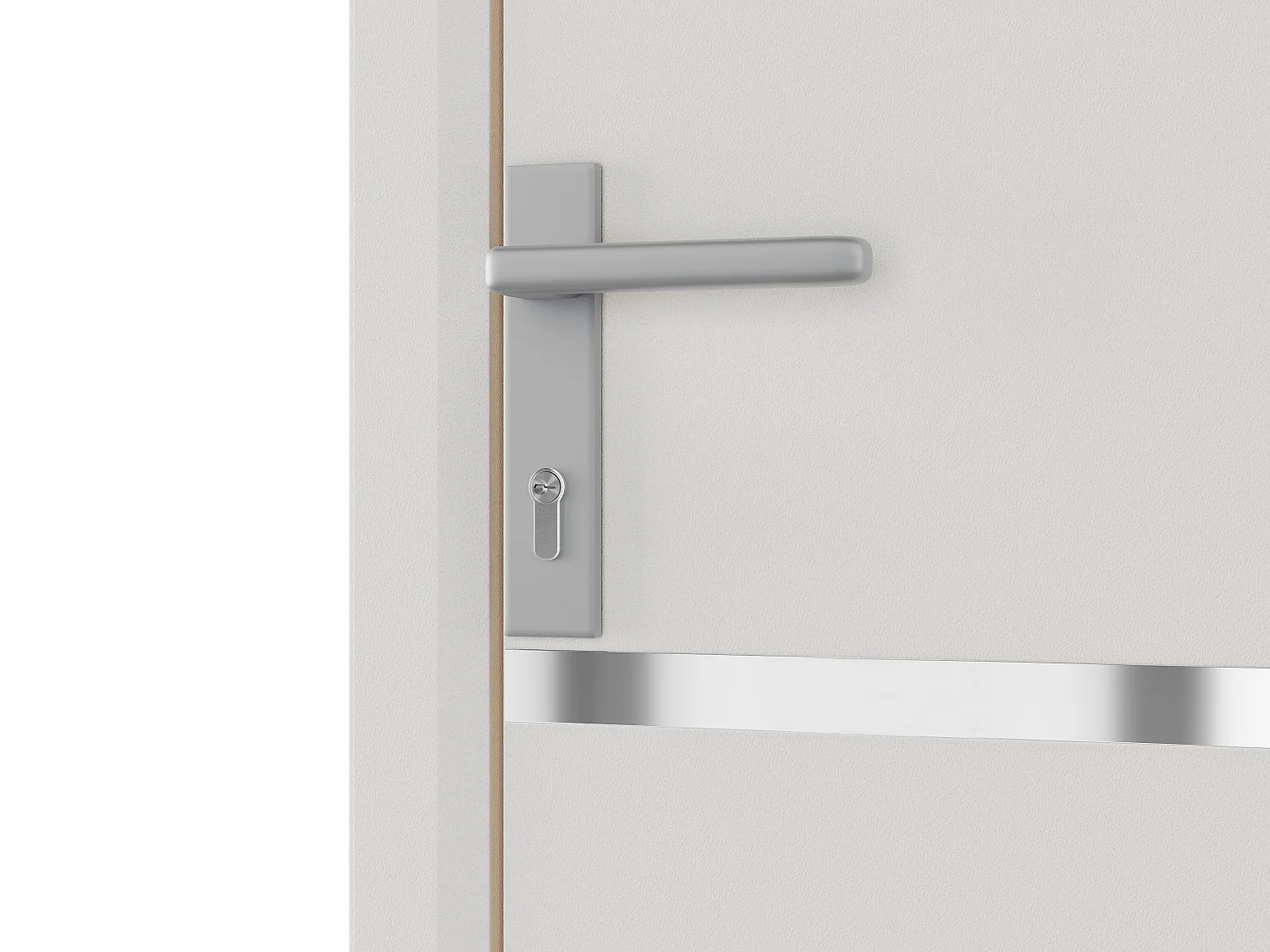 Porta de entrada em alumínio A218 x C96 cm branco, abertura direita - ISALINA