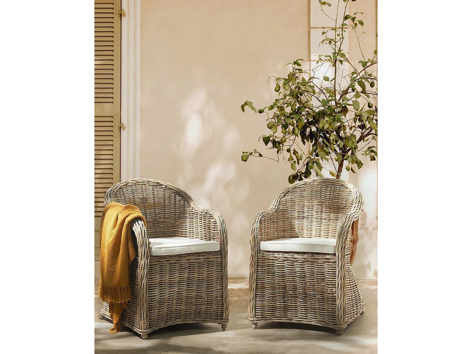 Fauteuil de jardin SUSUA II Rotin Naturel