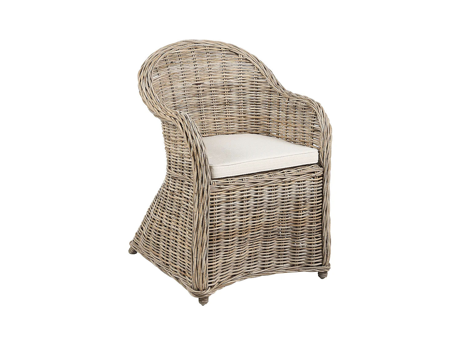 Lot de 2 chaises de jardin en rotin naturel SUSUA II